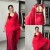 Ready to wear red party wear saree